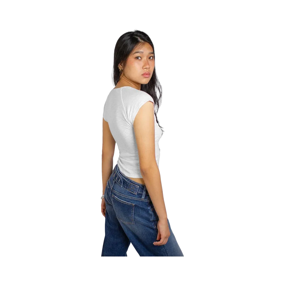 Subdued V-Neck T-Shirt 'White'