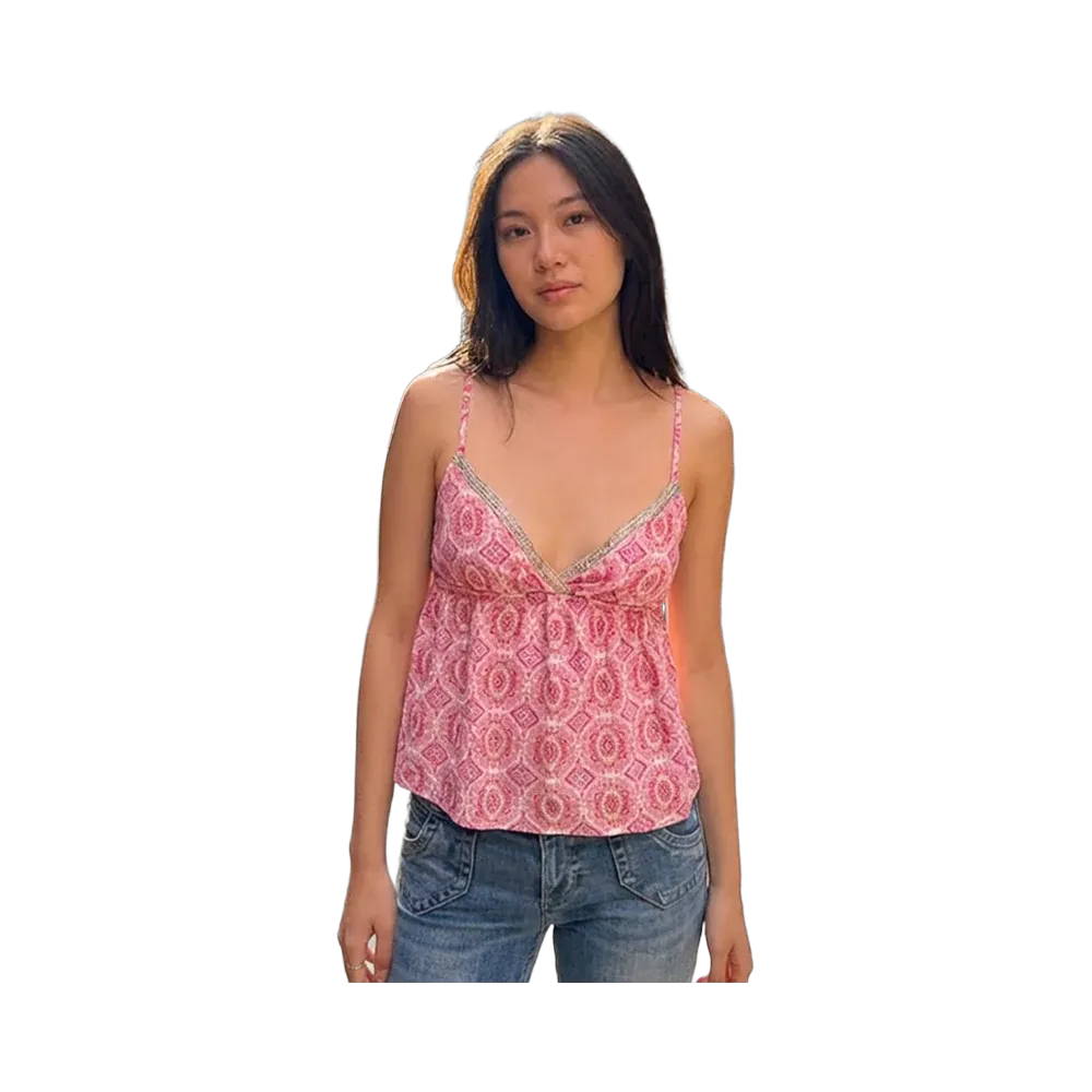 Subdued V-Neck Top 'Paisley'