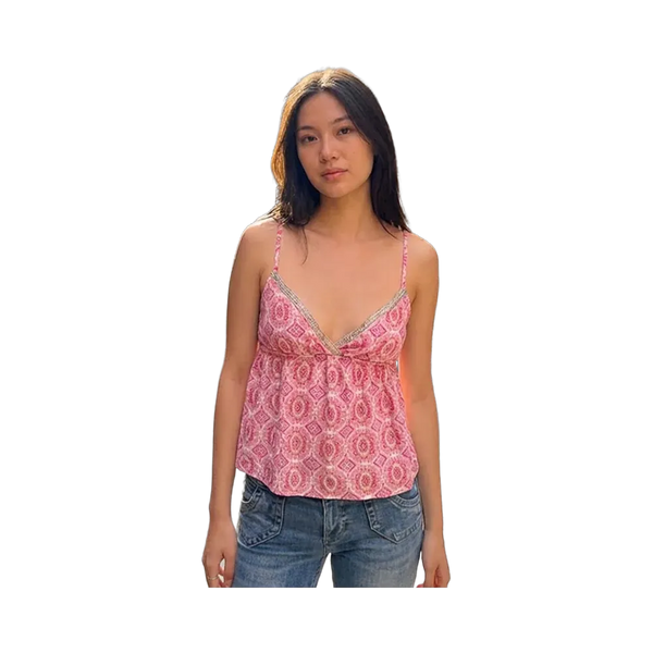 Subdued V-Neck Top 'Paisley'