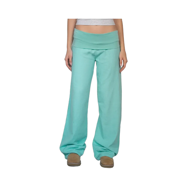 Subdued Waistband Palazzo Pants 'Aquamarine'