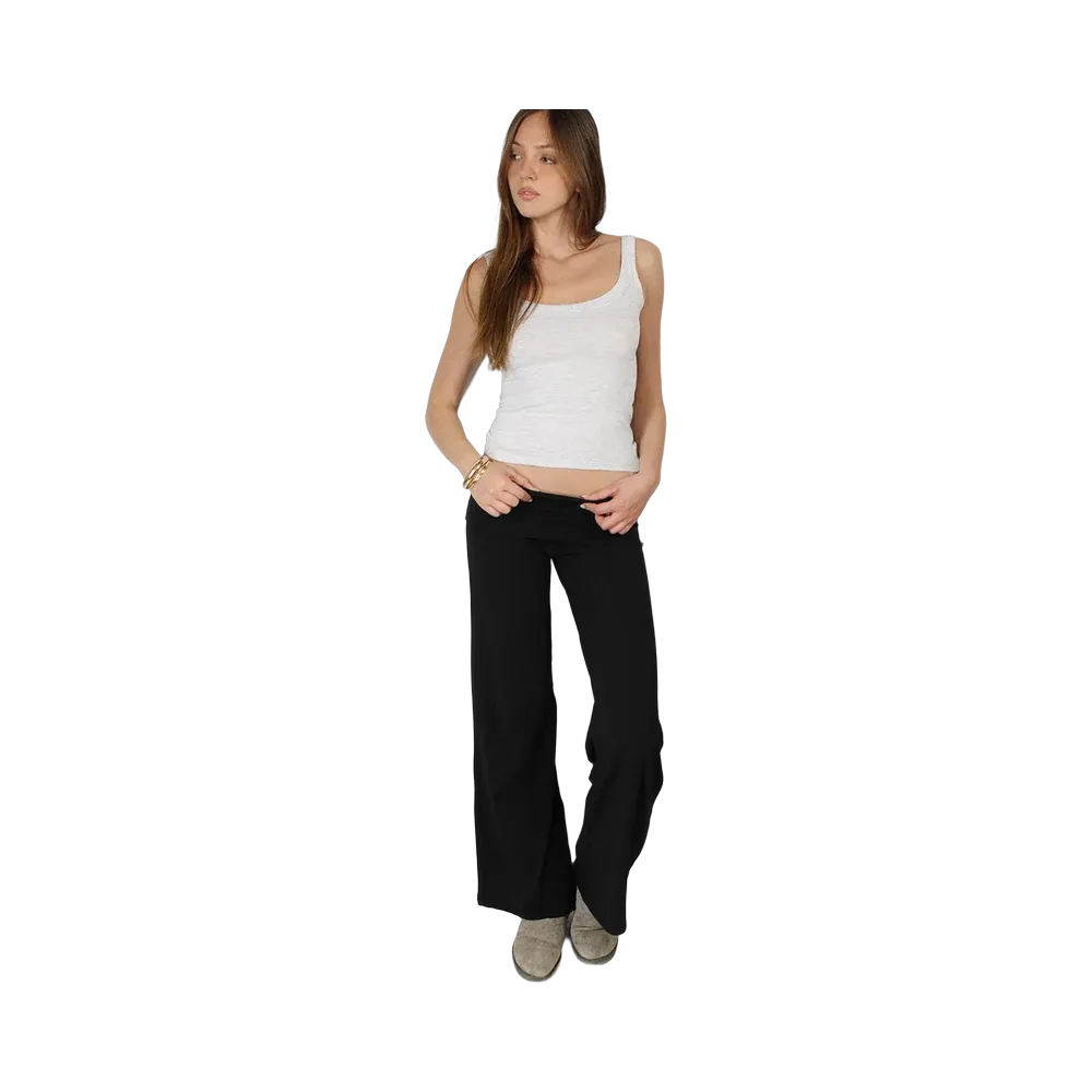 Subdued Wide-Leg Pants 'Black'