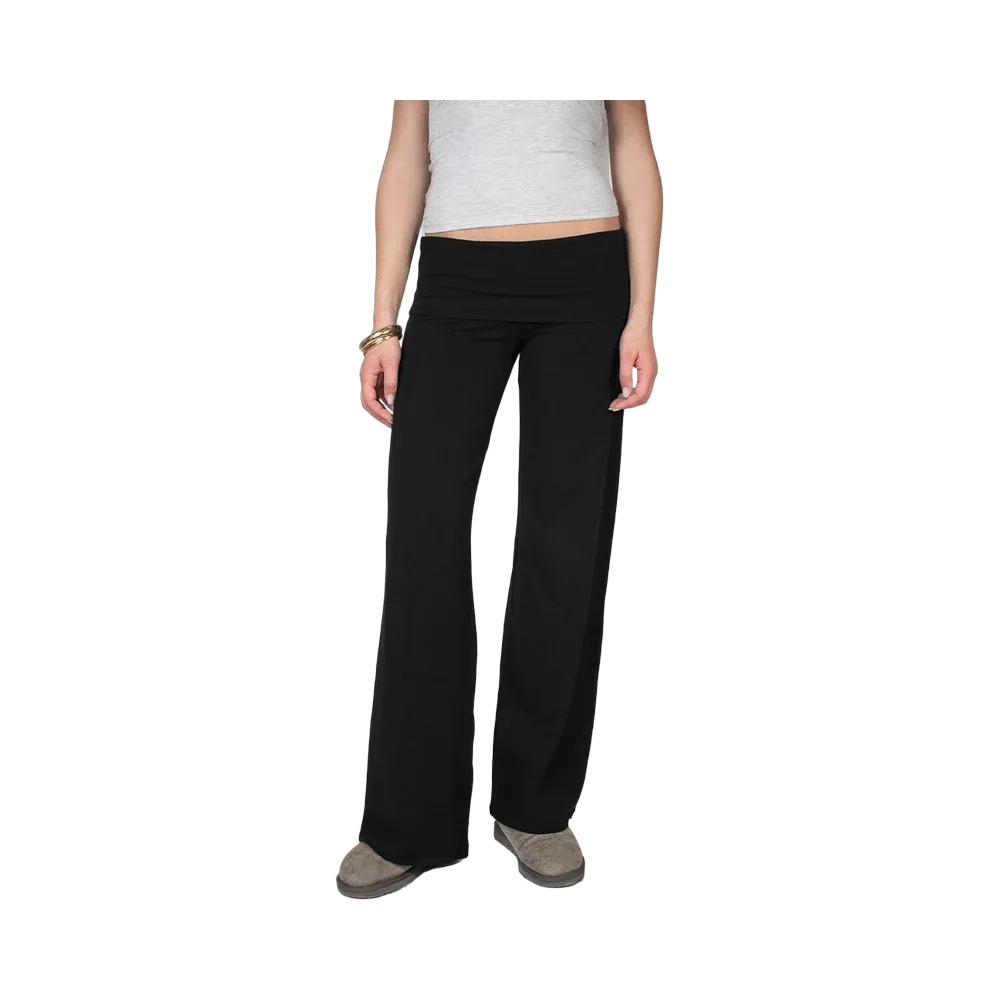 Subdued Wide-Leg Pants 'Black'