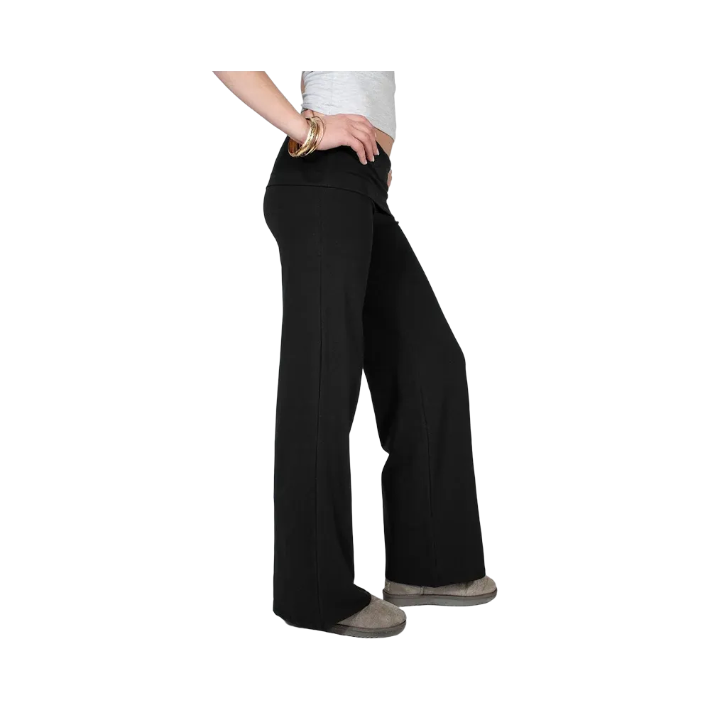 Subdued Wide-Leg Pants 'Black'