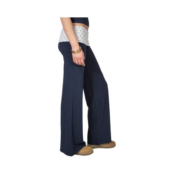 Subdued Wide-Leg Pants 'Blue Grey Blue'