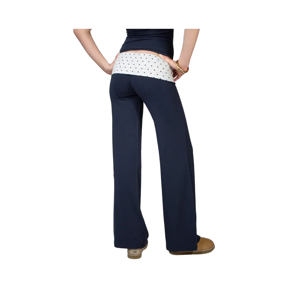 Subdued Wide-Leg Pants 'Blue Grey Blue'