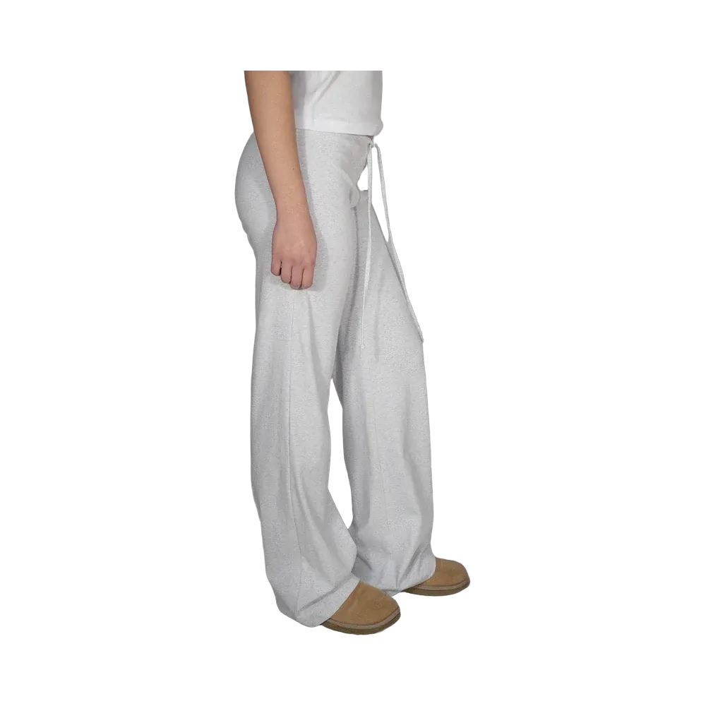 Subdued Wide-Leg Pants 'Pearl Grey Melange'