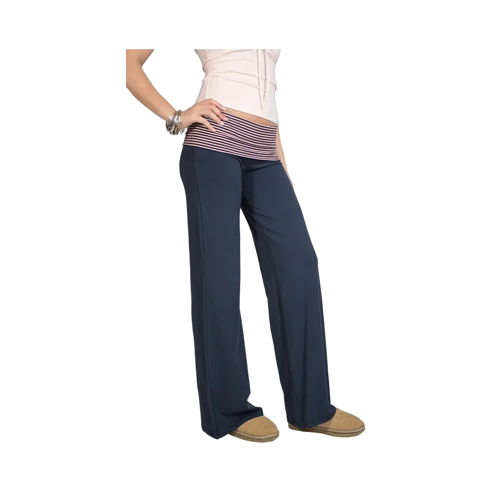 Subdued Wide-Leg Pants 'Pink Blue'