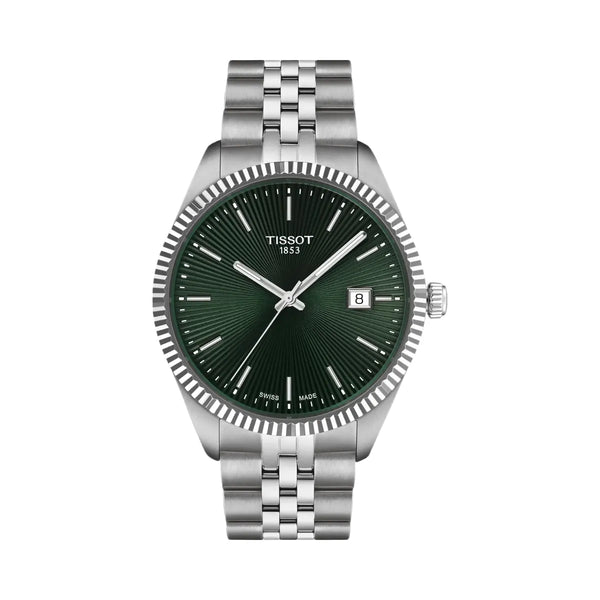 Tissot Ballade Men Quartz Green Dial Analog Stainless Steel Watch T1564101109100