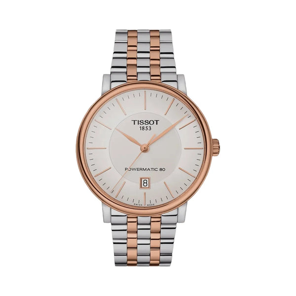 Tissot Carson Men Automatic Silver Dial Analog Stainless Steel Watch T1224072203101