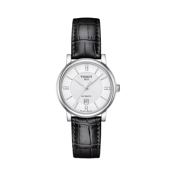 Tissot Carson Women Automatic Silver Dial Analog Leather Watch T1222071603601