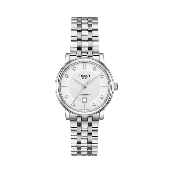Tissot Carson Women Automatic Silver Dial Analog Stainless Steel Watch T1222071103600