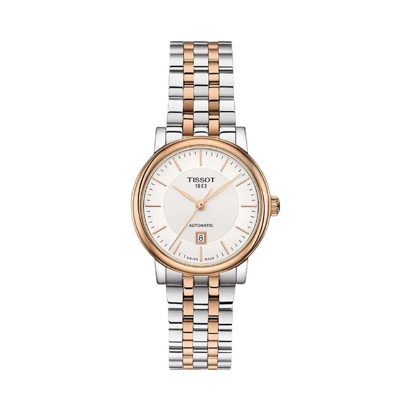 Tissot Carson Women Automatic Silver Dial Analog Stainless Steel Watch T1222072203101