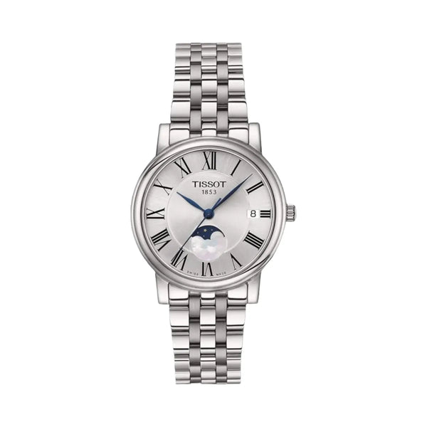 Tissot Carson Women Quartz Silver Dial Analog Stainless Steel Watch T1222231103300
