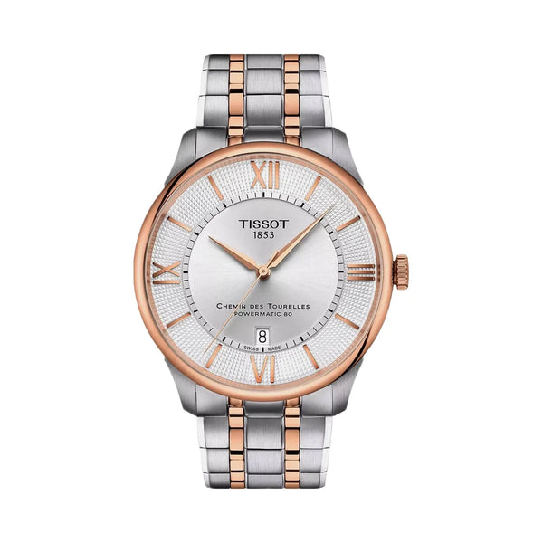 Tissot Chemin Des Tourelles Men Automatic Silver Dial Analog Stainless Steel Watch T1394072203800
