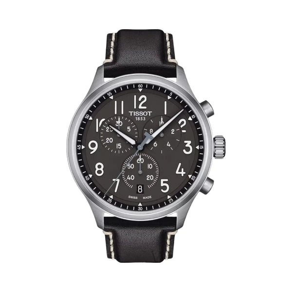 Tissot Chrono Xl Men Quartz Black Dial Chronograph Leather Watch T1166171606200