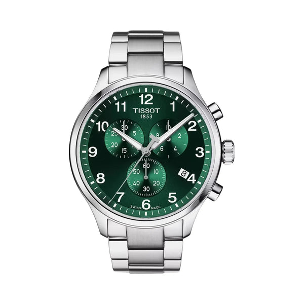 Tissot Chrono XL Men Quartz Green Dial Chronograph Stainless Steel Watch T1166171109200