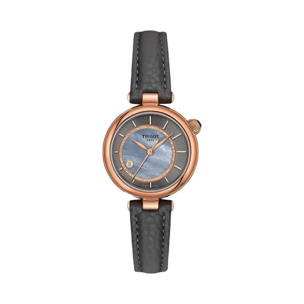 Tissot Désir Women Quartz Mother Of Pearl Dial Analog Leather Watch T1522073653100