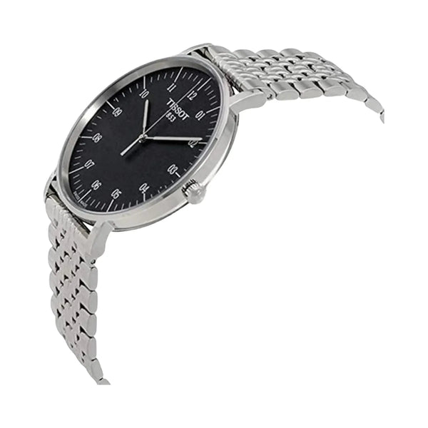 Tissot Everytime Men Quartz Black Dial Analog Stainless Steel Watch T1096101107700