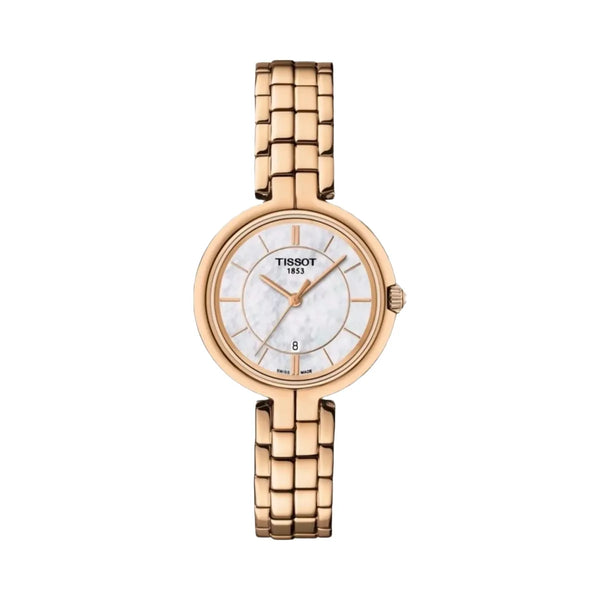 Tissot Flamingo Women Quartz Mother Of Pearl Dial Analog Stainless Steel Watch T0942103311101