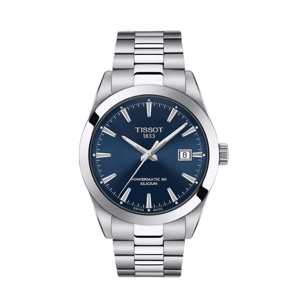 Tissot Gentleman Men Automatic Blue Dial Analog Stainless Steel Watch T1274071104100