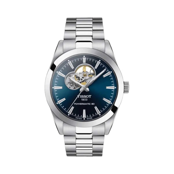 Tissot Gentleman Men Automatic Blue Dial Analog Stainless Steel Watch T1274071104101