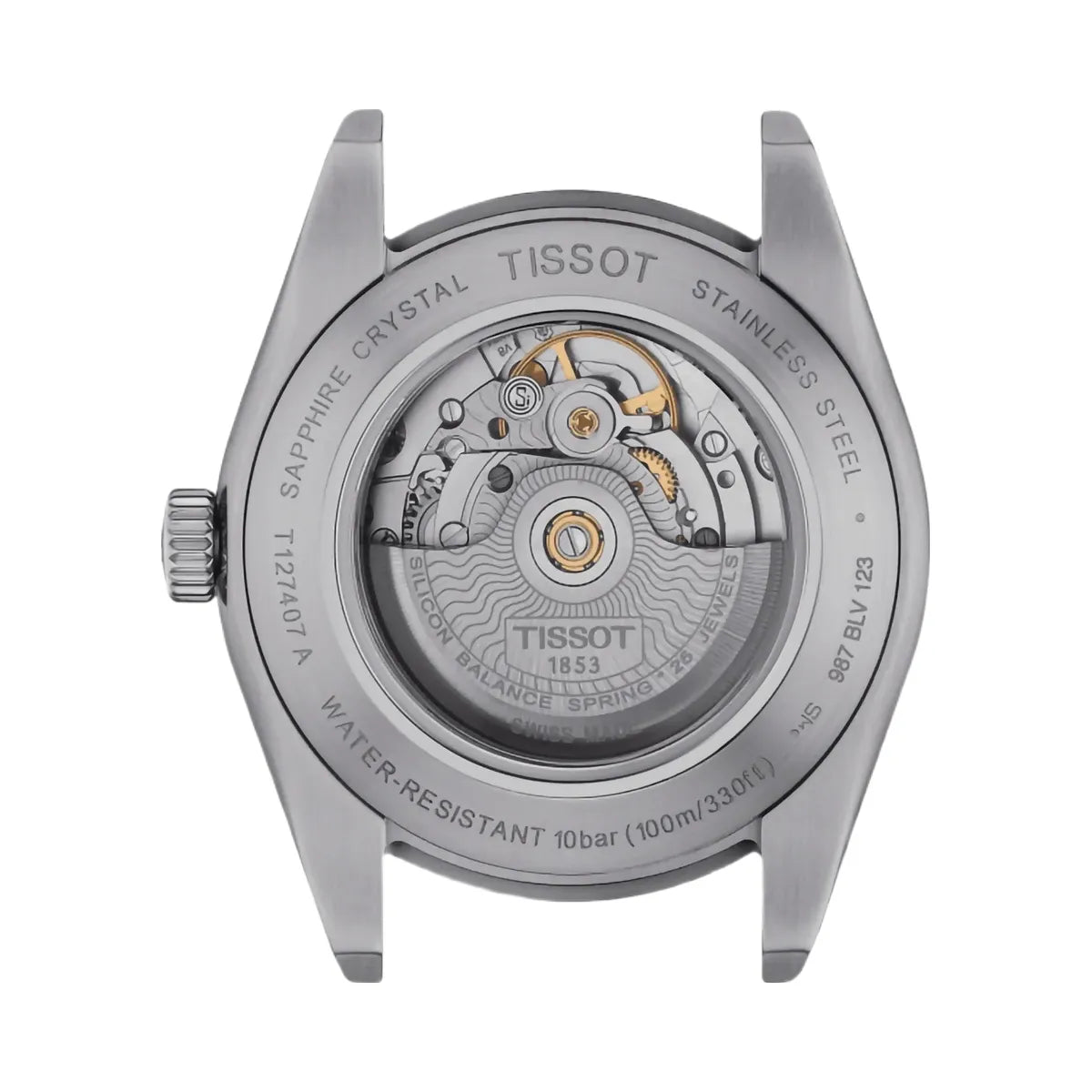 Tissot Gentleman Men Automatic Blue Dial Analog Stainless Steel Watch T1274071135100