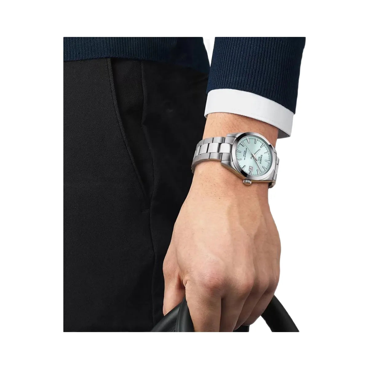 Tissot Gentleman Men Automatic Blue Dial Analog Stainless Steel Watch T1274071135100