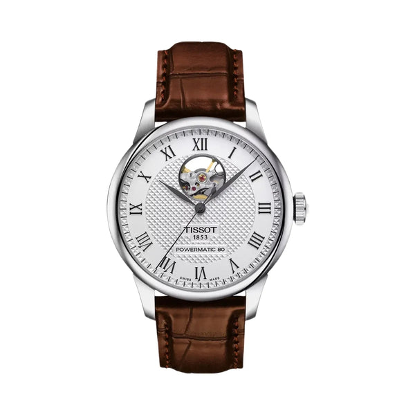 Tissot Le Locle Men Automatic Silver Dial Analog Leather Watch T0064071603301