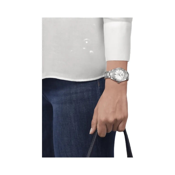 Tissot PR 100 Women Quartz Mother Of Pearl Dial Analog Stainless Steel Watch T1019101111600