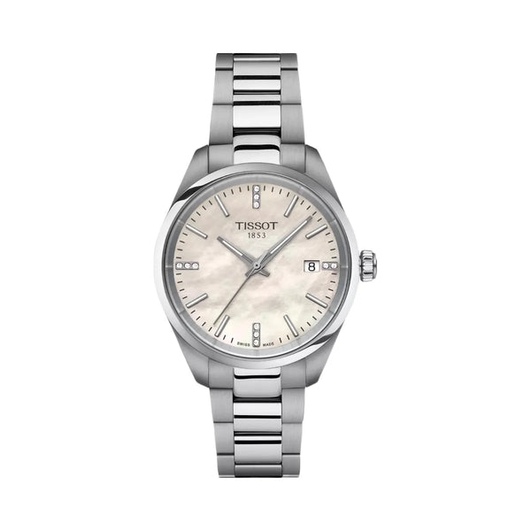 Tissot PR 100 Women Quartz Mother Of Pearl Dial Analog Stainless Steel Watch T1502101111600