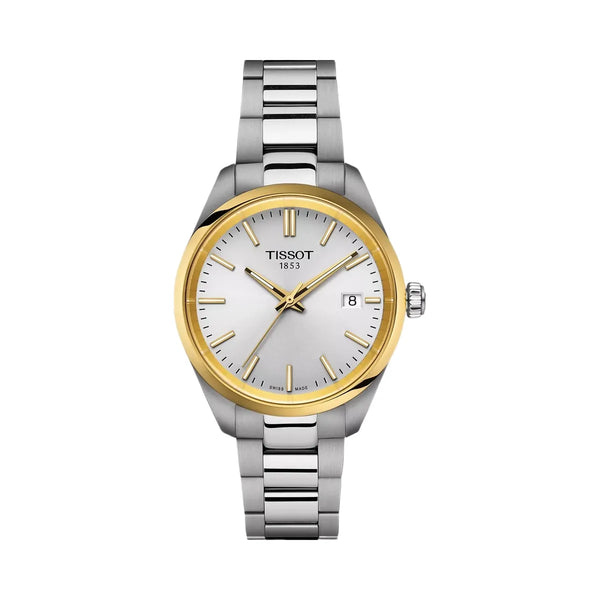 Tissot PR 100 Women Quartz Silver Dial Analog Stainless Steel Watch T1502102103100