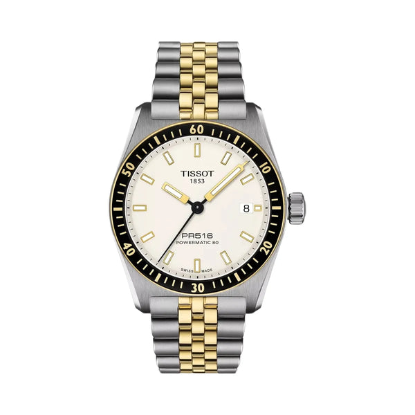 Tissot PR 516 Men Automatic White Dial Analog Stainless Steel Watch T1494072201100