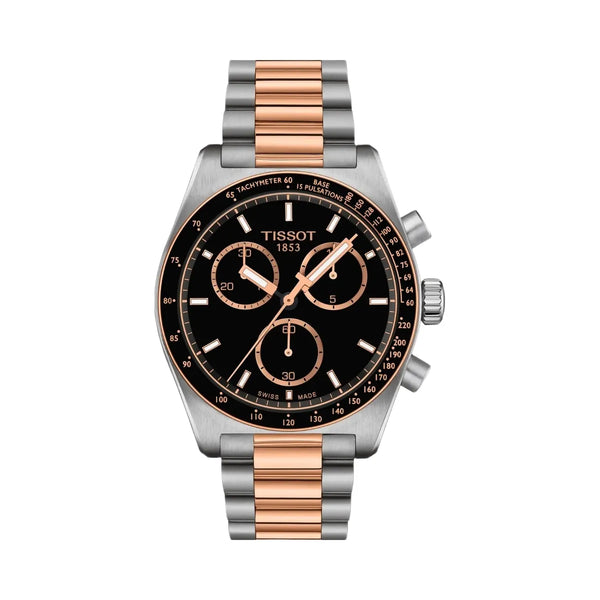 Tissot PR 516 Men Quartz Black Dial Chronograph Stainless Steel Watch T1494172205101