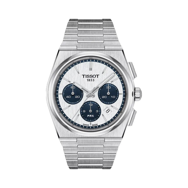 Tissot Prx Men Automatic White Dial Chronograph Stainless Steel Watch T1374271101101