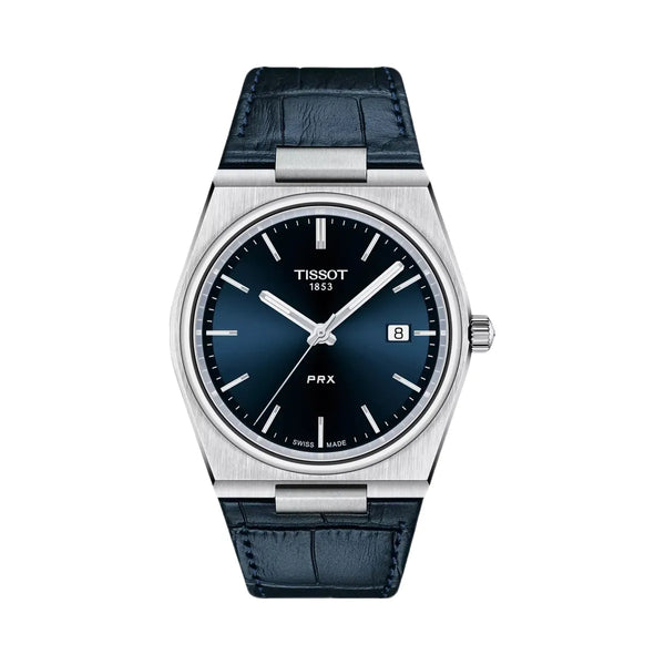 Tissot PRX Men Quartz Blue Dial Analog Leather Watch T1374101604100