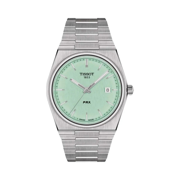 Tissot PRX Men Quartz Green Dial Analog Stainless Steel Watch T1374101109101
