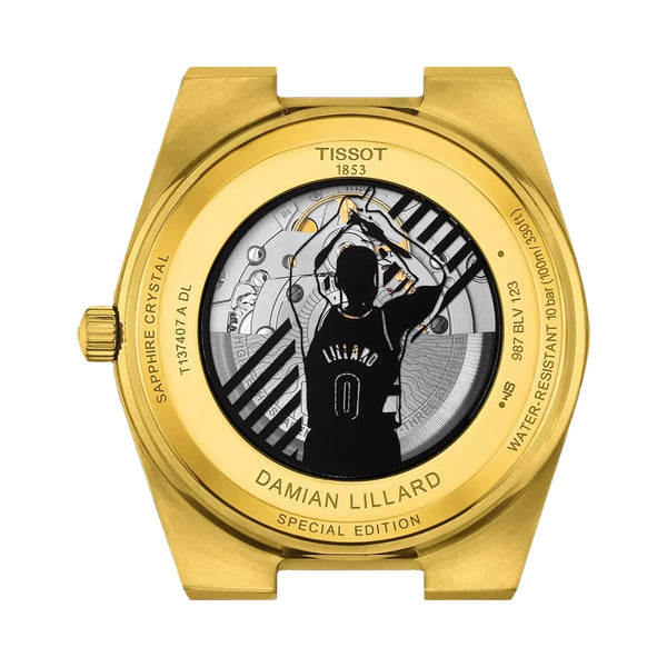 Tissot PRX Powermatic 80 Damian Lillard Special Collections Men Automatic Black Dial Analog Stainless Steel Watch T1374073305100