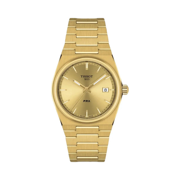 Tissot PRX Unisex Quartz Champagne Dial Analog Stainless Steel Watch T1372103302100