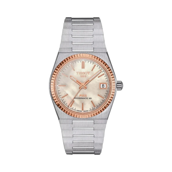 Tissot PRX Women Automatic Mother Of Pearl Dial Analog Stainless Steel Watch T9312074111100