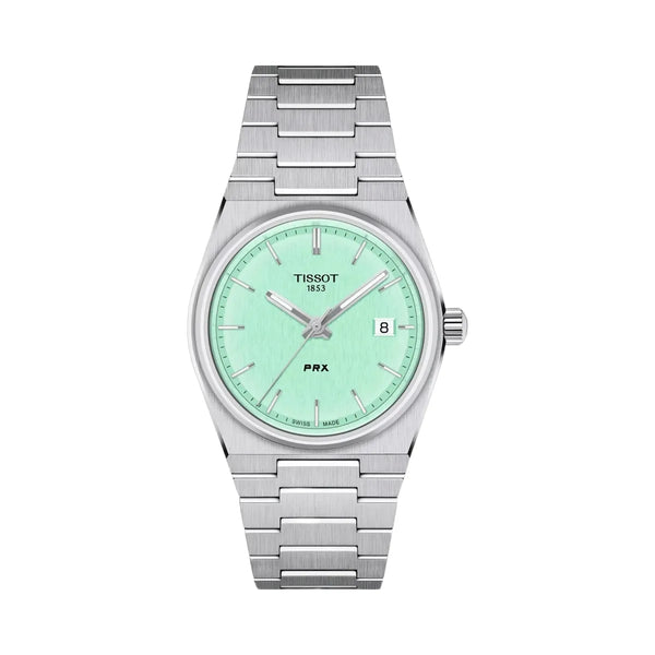 Tissot PRX Women Quartz Green Dial Analog Stainless Steel Watch T1372101109100