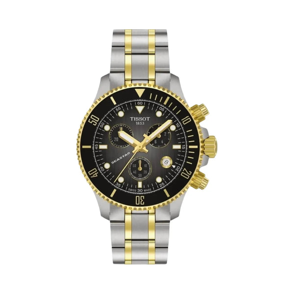 Tissot Seastar 1000 Men Quartz Black Dial Chronograph Stainless Steel Watch T1202172206100