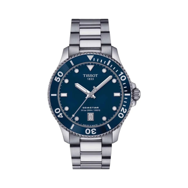 Tissot Seastar 1000 Men Quartz Blue Dial Analog Stainless steel Watch T1204101104100