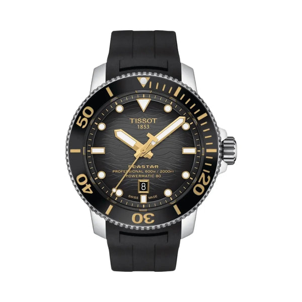 Tissot Seastar 2000 Men Automatic Multicolour Dial Analog Rubber Watch T1206071744101