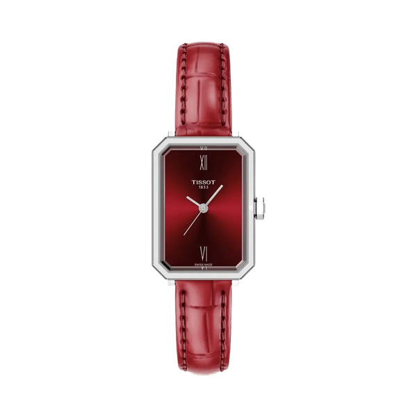 Tissot SRV Women Quartz Red Dial Analog Leather Watch T1601101642300