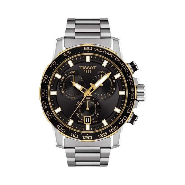 Tissot Supersport Chrono Men Quartz Black Dial Chronograoh Stainless Steel Watch T1256172105100
