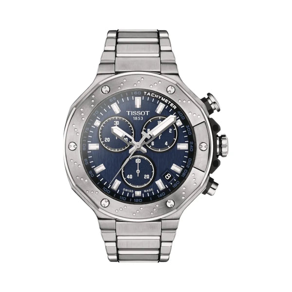 Tissot T-Race Men Quartz Blue Dial Chronograph Stainless Steel Watch T1414171104100