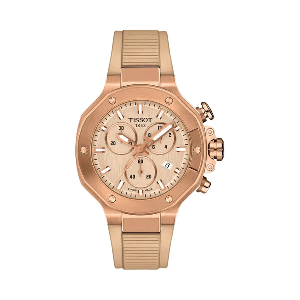 Tissot T-Race Men Quartz Nude Dial Analog Silicone Watch T1418173750100