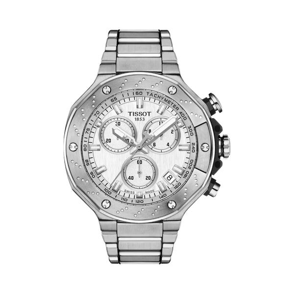 Tissot T-Race Men Quartz Silver Dial Chronograph Stainless Steel Watch T1414171103100