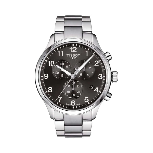 Tissot XL Men Quartz Black Dial Chronograph Stainless Steel Watch T1166171105701