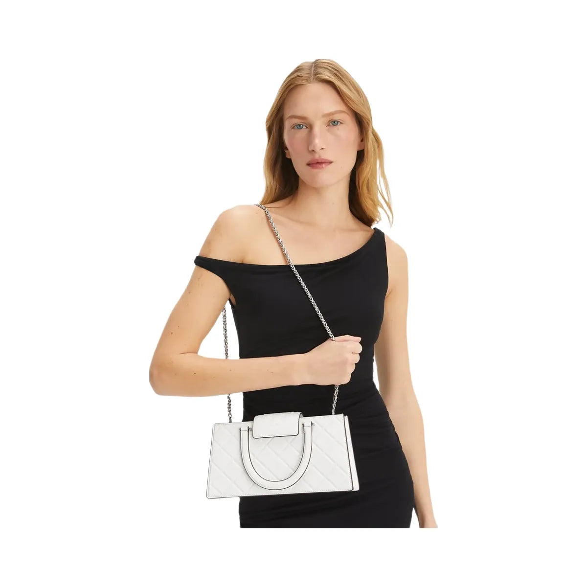 Tory Burch Fleming East-West Tote Blanc